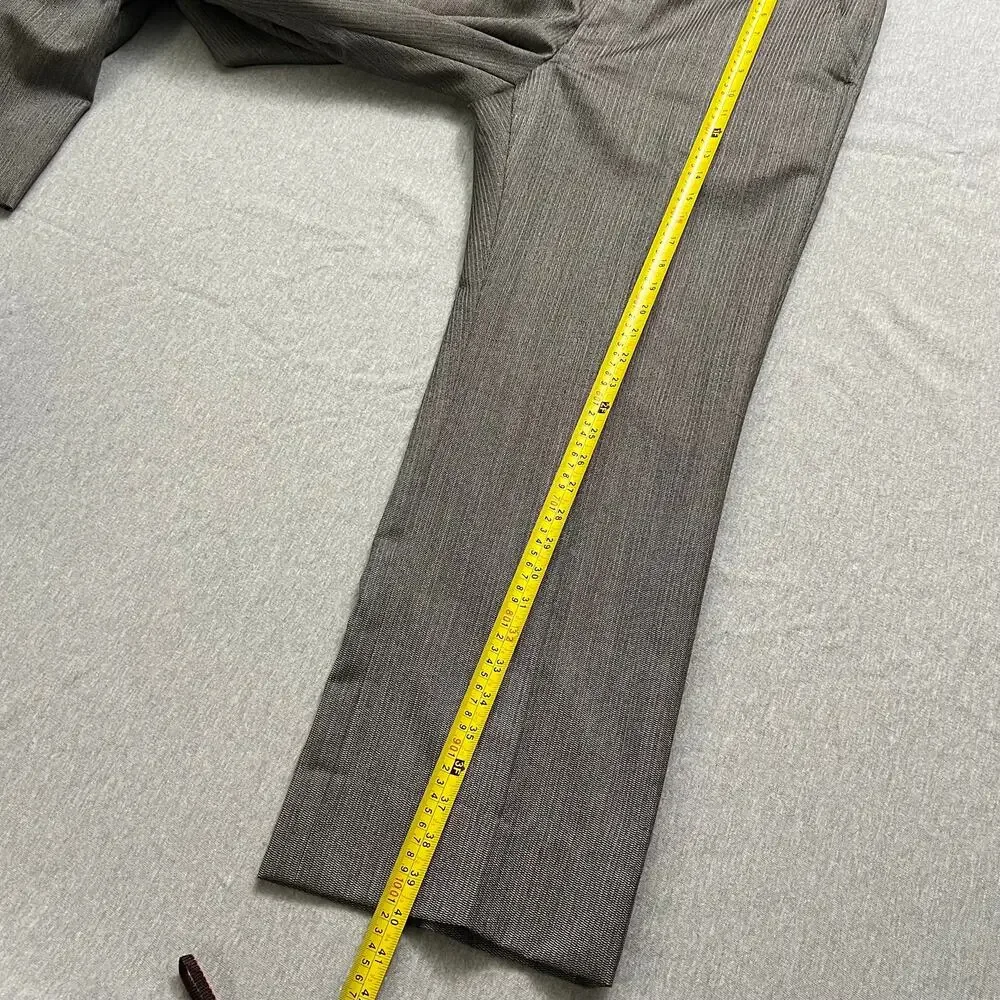 Vintage Zachary All 2PC Suit Blazer Men Gray High Rise Baggy Straight Leg